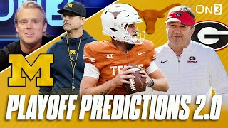 NEW College Football Playoff Predictions  Can Georgia 3Peat  What about Texas TWO from Big Ten [upl. by Anilorac]