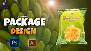 Banana package Design in Photoshop amp Illustrator [upl. by Eyahs]