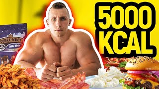 JAK ZOSTAĆ BESTIĄ DZIEŃ JEDZENIA 5000 kcal [upl. by Flip]