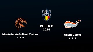 2024 BAFL  WEEK 6 MONTSAINTGUIBERT TURTLES  GHENT GATORS [upl. by Caputto621]