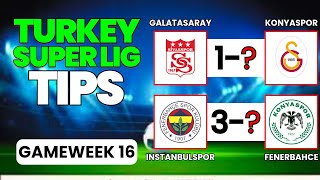 TURKEY SUPER LIG Predictions amp Betting Tips  GAMEWEEK 16 [upl. by Aniret723]