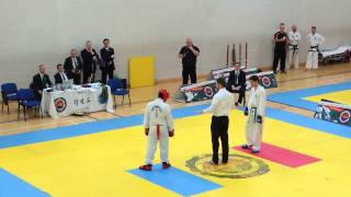 Taekwondo Green belt sparring 75kg final ITF Cup Ireland 2015 [upl. by Lednic]