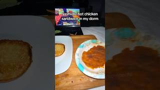 NASHVILLE HOT CHICKEN SANDWICH IN DORM ROOM ASMR [upl. by Anaela]