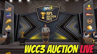 WCC3 AUCTION 2021 LIVE  WCC3 NPL 2022 FULL GAMEPLAY LIVE [upl. by Staffard]