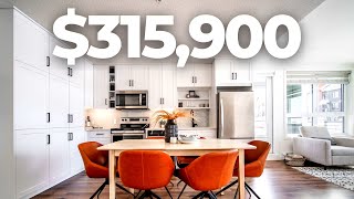 Tour an ADORABLE 315900 Condo in Calgarys Livingston  Real Estate 2022 [upl. by Werdma]