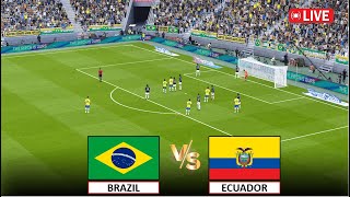 🔴LIVE  BRAZIL vs ECUADOR I World Cup Qualification CONMEBOL Round 7 I eFOOTBALL PES 21 GAMEPLAY [upl. by Vanhomrigh646]