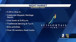 Scissortail Park hosts Night Market celebrating Hispanic Heritage Month [upl. by Wanfried170]