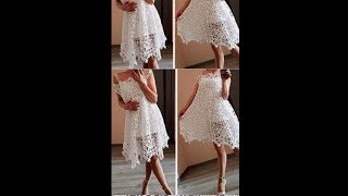 tutorial crochet vestido de boda paso a paso how to do subtitulos in several lenguage [upl. by Eivi]