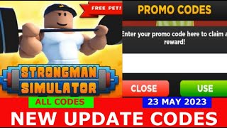 NEW CODES Mine Strongman Simulator ROBLOX  ALL CODES  23 MAY 2023 [upl. by Aimac372]