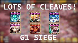 LOTS OF CLEAVES IN EASY HIGH G1 SIEGE vs Pul§e amp HeadHunters w Runes amp Artifacts  Summoners War [upl. by Ecined]