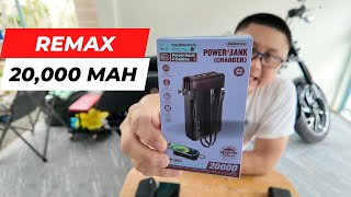 Remax Powerbank 20000mAh เสียบปลั๊กชาร์ตตัวเองได้เลย [upl. by Milt]