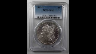 USA 1887O Morgan Silver Dollar MS63 PCGS [upl. by Ailama]