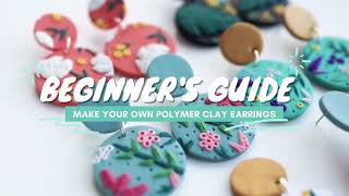 DIY Polymer Clay Earrings  Beginners Guide  Clay Earrings Tutorial [upl. by Micco]