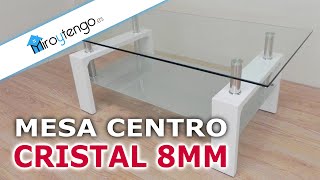 Mesa de centro de cristal 8 mm Color blanco [upl. by Eille904]