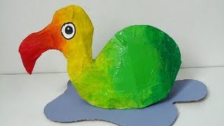 Bricolage  Comment Fabriquer un Dodo loiseau de décoration en carton [upl. by Isolde]