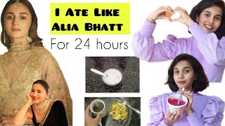 I Ate Like Alia Bhatt ✨🤍 For 24 Hours  subscribe viral share youtube aliabhatt fyp [upl. by Genet]