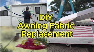 CF21 DIY RV Patio Awning Fabric Replacement leaveshade Part 2 [upl. by Cornish]