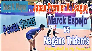 MARCK ESPEJO vs NAGANO TRIDENTS  Japan V League 20182019 [upl. by Bailie506]