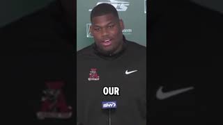 Quinnen Williams super excited for Jets first home game shorts newyorkjets nfl [upl. by Aleyam]