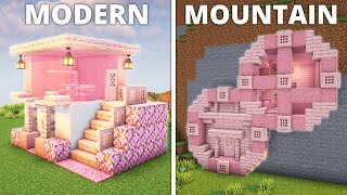 3 Cozy Cherry Wood Starter Houses in Minecraft⚒️ [upl. by Akirderf]