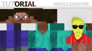 Minecraft Character Skin Photoshop  Tutorial HD [upl. by Mcclimans]