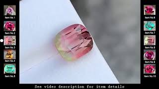 Gemstone for Sale  Pink Bi Color Blue Green Tourmaline Umbalite Garnet AquaGems Live Stream [upl. by China]