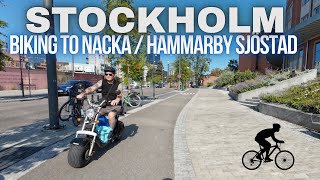 Biking in Stockholm Nacka and Hammarby Sjöstad [upl. by Aneehsram]