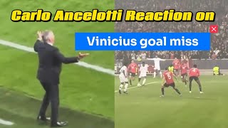 Carlo Ancelotti got furious with Vinicius jr chance miss moment [upl. by Artina]