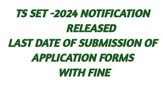 TSSET NOTIFICATION2024LAST DATEELIGIBILITY CRITERIA [upl. by Oicnoel935]