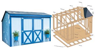 8×12 Saltbox Storage Shed Plans [upl. by Celik387]