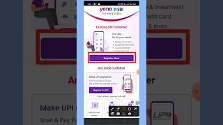 How to register yono sbi app  SBI yono new registration  yono app kaise register kare shorts [upl. by Nilla]