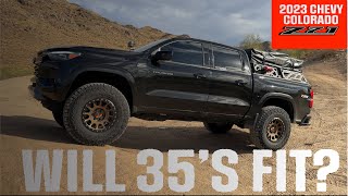 35’s On The 2023 Chevy Colorado z71 2inch lift install [upl. by Ailey]