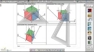 Assonometria monometrica del cubo [upl. by Nala]