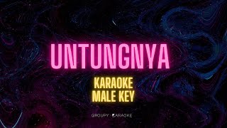 UNTUNGNYA  BERNADYA  AKUSTIK KARAOKE MALE KEY [upl. by Blackmun18]