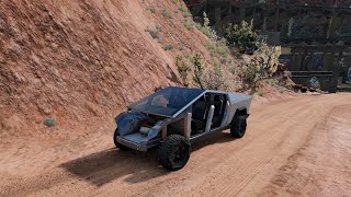 Tesla CYBERTRUCK Off Road Vs Tesla Model Y Off Road Rebuilding Tesla CYBERTRUCK BeamNGDrive [upl. by Schechter]