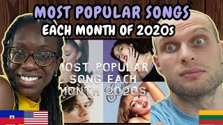 REACTION TO Most Popular Song Each Month in the 2020s  FIRST TIME WATCHING [upl. by Griswold]