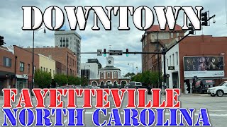 Fayetteville  North Carolina  4K Downtown Drive [upl. by Danella820]