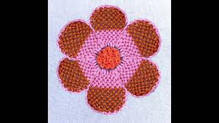 Trellis Flower Embroidery  2 Amazing Stitches Flower Embroidery Needle WorkEmbroidery 312 [upl. by Anirod388]