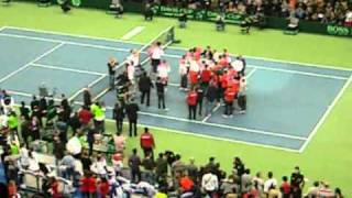 Serbia  France Tennis Davis Cup Finals 2010 Last point and celebration [upl. by Nidraj351]