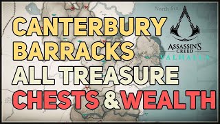 Canterbury Barracks All Treasure Chests amp Wealth Assassins Creed Valhalla [upl. by Gazo559]