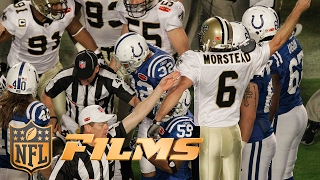 9 Saints Surprise Onside Kick  NFL Films  Top 10 Super Bowl Plays [upl. by Giusto]