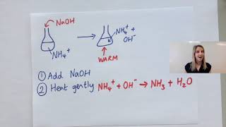 Test for ammonium ionscations using sodium hydroxide NaOH GCSE [upl. by Anerev]