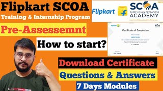 Flipkart SCOA PreAssessment Test  Flipkart SCOA PreAssessment Answers  Flipkart SCOA Internship [upl. by Oal]