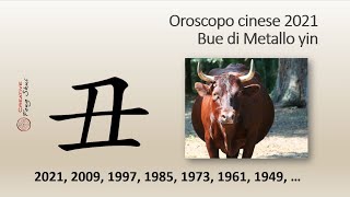 Oroscopo cinese 2021 anno del Bue di Metallo yin [upl. by Ahsitra]