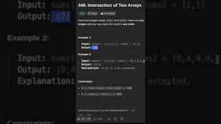 Intersection of Two Arrays  Leetcode  349  Tamil  leetcode leetcodetamil python [upl. by Itsur854]