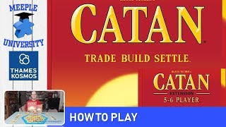 Catan Board Game Complete Rules plus 56 player expansion  How to Play CONCISE rules👍 [upl. by Oinegue474]