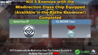 Kill 5 Enemies with the Misdirection Class Chip Equipped Available in the Battle Pass now CodM [upl. by Asilrac]