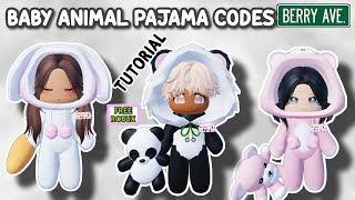 HOW TO BECOME A CUTE BABY  BABY ANIMAL PAJAMA CODES FOR BERRY AVENUE AND BLOXBURG TUTORIAL 2023 👶 [upl. by Eiclud]