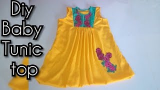 DIY Designer Baby Tunic Top Cutting amp Stitching Latest Summer Tunic Top Design [upl. by Marijo]