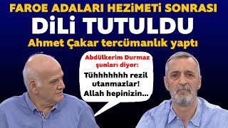 Faroe Adaları hezimeti sonrası Abdülkerim Durmazın dili tutuldu Tercümanlığını Ahmet Çakar yaptı [upl. by Nolram]